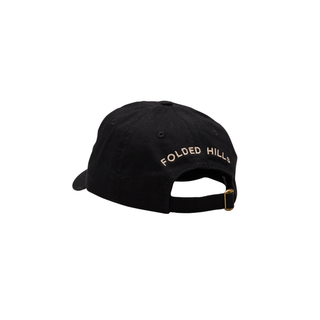 Leather Patch Dad Cap - Black