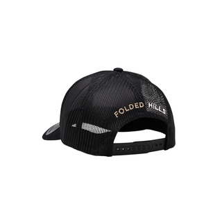 Leather Patch Trucker Hat - Black