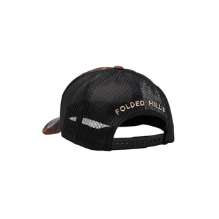 Leather Patch Trucker Hat - Camo
