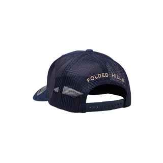 Leather Patch Trucker Hat - Navy