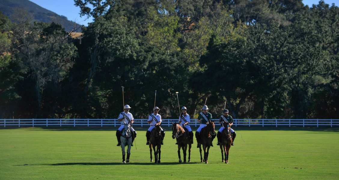Santa Barbara Polo Team on Polo Field
