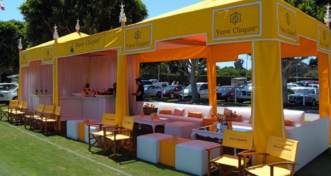 Veuve Clicquot tents at Santa Barbara Polo