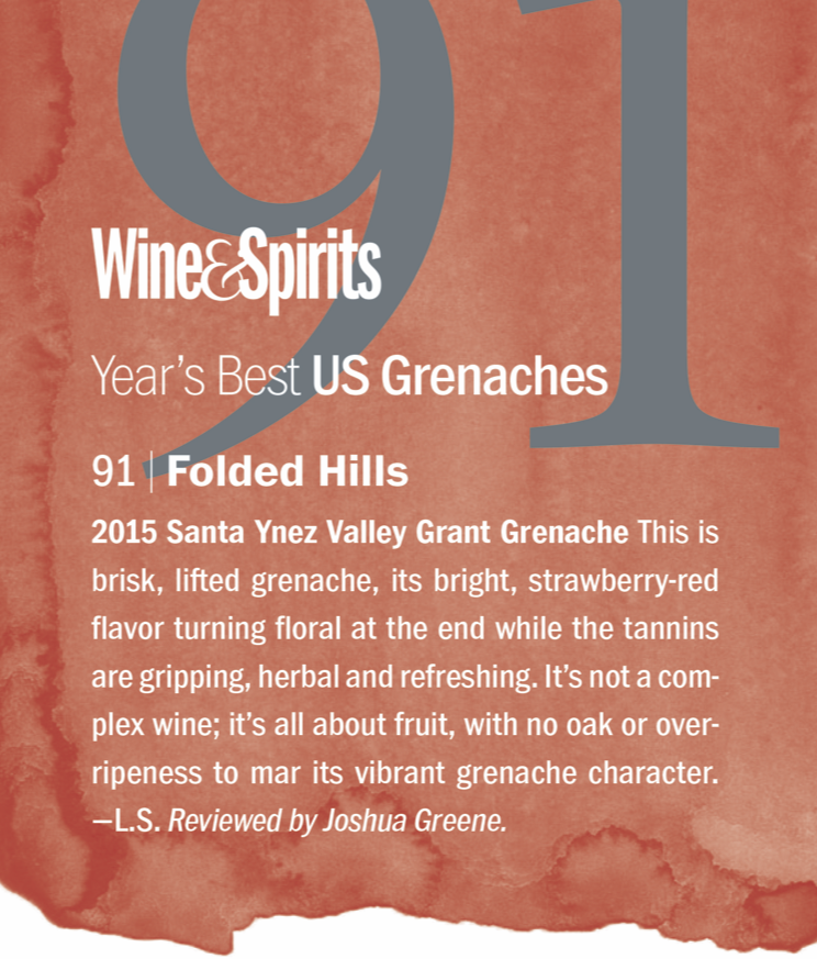 2015 FH Grant Granache - Wine & Spirits Years Best US Grenaches