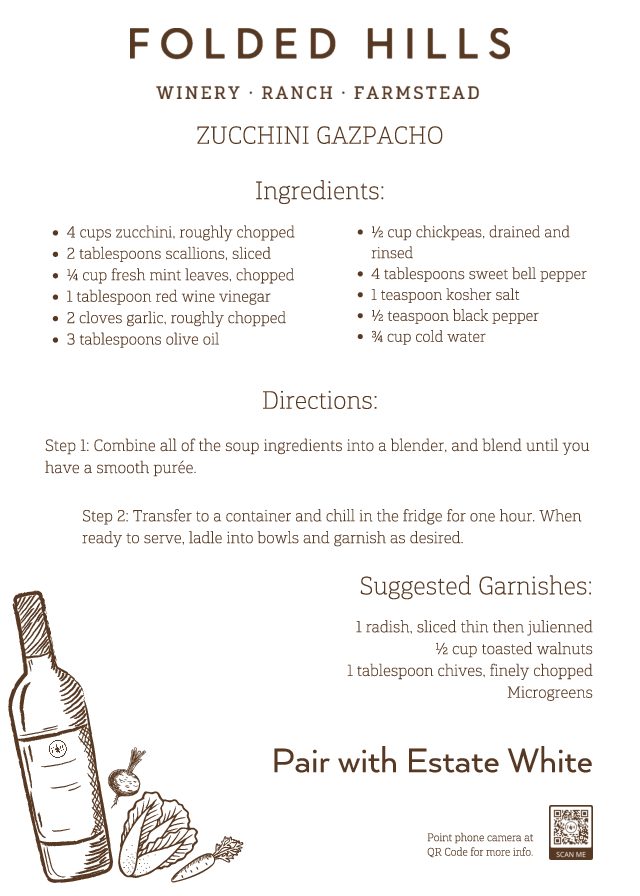 Folded Hills Recipes & Wine Pairings - Gazpacho