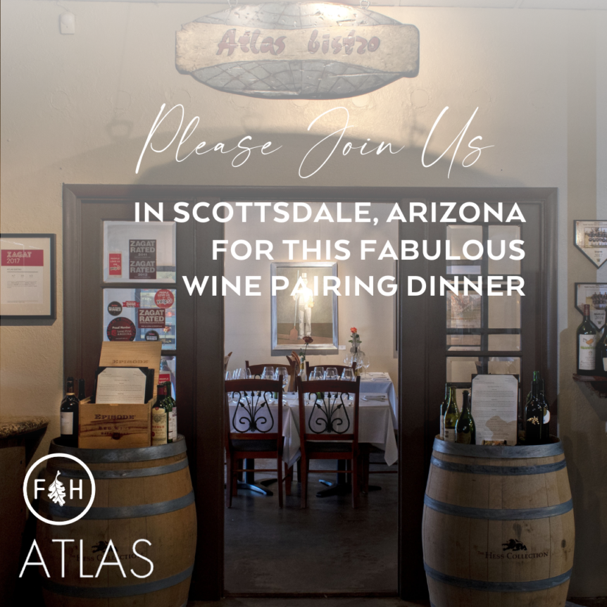 Wine Pairing Dinner at Atlas Bistro, Scottsdale Folded Hills Winery